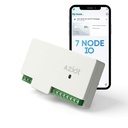 AZIOT 7 Node IO 1 Way Smart Toggle Switch,6 Cargas normais + 1 x 16A Carga pesada,WiFi + Bluetooth,Dual Power Input (Inversor e Raw),Função do temporizador,Controle de voz com Alexa & ,Made in India