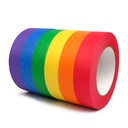Fita de mascara colorida, 1 em x 55 yd, 6 Rolos