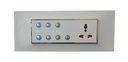 Smarteefi Wi-Fi Placa de switch inteligente . Horários garantidos funciona sem Internet ..4 Switches inteligentes + 1 ventilador inteligente .. Temporizador de contagem regressiva .. Compatível com Alexa & Home (FB41-6M-SN)