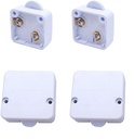 Toque do guarda-roupa normalmente fechado toque Fechar Gavetas de porta aberta com interruptor de luz desligado (branco) -Pack de 2