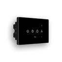 IOTICS Smart Wifi Board: 3 x Lights Switch e 1 x Fan switch Módulo. Toque no dedo, Remoto, Controle da aplicação. Voz via Home/Alexa. Solução de automação doméstica (preto)