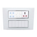 Smarteefi Touch 5 Port (3 Smart Switch e 1 Smart Fan Regulator, 1 Smart Plug) WiFi modular, compatível com Alexa & Home, Branco (Tamanho: 12M (220mmx160mmx40mm))
