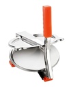 1pc aço inoxidável 6.5 Inch Roti & Puri Maker Press – Manual Hand Press Roti Maker com alça para Chapati, Papad & Khakhra ferro fundido resistente com placas de aço inoxidável (fabricantes de ferro fundido 1 PCs)