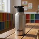 Clazkit Sporty garrafa de água de aço inoxidável 500ml Conjunto de 1 certificado ISI, à prova de vazamento, livre de rust, BPA-livre, durável para faculdade, geladeira, esportes, ginástica, Yoga & Office