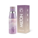 Milton Steel Sublime 600 termoware I PU Isolated Water Bottle 500 ml, Leak Proof Flip Top Lid I para escritório, ginásio, escola I Lavander