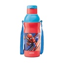 Milton Marvel Kool Elite 600 Frasco de água isolante para crianças da escola I Grau de comida, Leak Proof Flip Top Lid, Fácil de Carregar Loop, Isolado garrafa termo Sipper para crianças, 492 ml, Vermelho (Spider - Man imprimir)