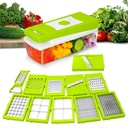 TEKCOOL 12 em 1 Helicóptero Multiuso, Frutas e Cortadores de Vegetais, Grater Peeler Chipser, Inquebrável grau de alimento corpo, Fácil empurrar para limpar botão cortador dicer, helicóptero para cozinha