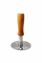 Máscara de batata de aço inoxidável Clazkit com alça de madeira □ Pesado Pav Bhaji Masher com maçaneta de madeira resistente ao calor