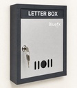 Caixa de Cartas de Metal Multiuso com Bloqueio l Caixa de Correio l Mesa superior l Montagem de Parede (Grey & White)