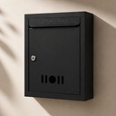 Caixa de Cartas JIALTO para Portão de Casa, Caixa de Correio de Metal com Fechamento e Chave, Caixa de Postagem Impermeável para Uso Exterior, Sugestão e Queixa para Escritório, Escola e Sociedade (Preto)
