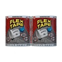 Fita Flex Borrachada Fita Impermeável, 4" x 5', Clear - 2 Pack