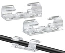 SOULWIT 50 Pcs auto adesivo cabo de gerenciamento clipes, organizadores de cabos Fixo grampos cabo titular para TV PC Laptop Ethernet cabo desktop Home Office (Grande, Transparente)