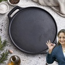 PANCA Ferro fundido Dosa Tawa 30cm Pré-Temperado Roti Chapati Tawa Pan
