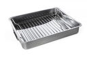IKEA KONCIS Roasting Tin with Grill Rack, Stainless Steel 40x32 cm (16x13 ") - Sold by Stockland