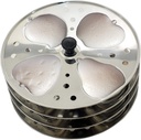 Utensílios de cozinha Anjali aço inoxidável 4 camadas de fruta forma Idli placa e suporte (Prata)