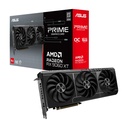 ASUS Prime Radeon RX 9060 XT 16GB GDDR6 OC Edition Graphics Card (PCIe 5.0, HDMI/DP 2.1, 2.5-Slot Design, ventiladores de tecnologia axial, rolamentos de ventoinhas duplas, BIOS Dual, GPU Guard)