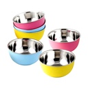 Zaib bacias de segurança de microondas de aço inoxidável, 6 Pcs, Multicolor, 14 cm