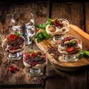 Copos de sorvete 189 pratos Ml para sobremesas, Milkshake, Fruit e Pudding Glass Serving Bowls, perfeito para casa, Restaurantes e festas Lava-louças seguro (Brandy Sobremesa Bowl 6)
