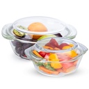 AGARO Elite Borosilicato Casserole de vidro com tampa, Conjunto de 2, 700ml e 1000 ml, Cozinha, Forno e Microondas, Lava-louças e Freezer Seguro, Resistente a Arranhões, Transparente.