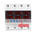 HIVAGI Taxnele 100A 3-Phase Voltage & Current Protector | SYNC/ASYNC Modes | Adjustable Over/Under Voltage, Overcurrent | Surge, Phase Loss, Sequence Protection | LCD Display