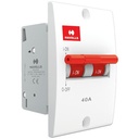 Havels DHMNIDPX040 PVC plástico 40A DP interruptor desconexão Mini MCB (Branco)