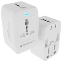 Zebronics 1500W All-in-One Universal Travel Adapter, Upto 6A, Universal Socket, Almofadas Swappable para UE, KRUK, JP, AUS, para dispositivos móveis, tablets, laptops, & Grooming (Travmate 120)