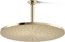 Kohler 13691-AF Contemporary Round 14” single-function rainhead, 2.5 gpm, Vibrant French Gold
