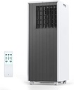 8000 BTU Portable Air Conditioner, 3-In-1 AC Unit with Cooling, Fan, Dehumidifier, Remote Control, Quiet Operation, Sleep Mode, for Small Rooms, Apartments, Window Kit Installation, Dark Grey
