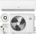 12000 BTU Mini Split Ac/Heating System - 19 SEER2 Mini Split AC Unit with Heat Pump, 115V Energy Efficient Ductless AC Unit Up to 750 Sq.Ft with Installation Kit