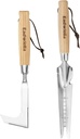 Crack Weeder Crevice Weeding Tool 11 Inch for Weeding Between Pavers Hand Weed Removal Hook + Hand Weeder Trowel Garden Weed Puller Weed Pulling Tool Hand Weeder Cutter Tool for Weeding Digging Cuttin
