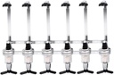 GOTOTOP Liquor Dispenser Wall Mounted 6 Bottles Wine Beverage Stand Home Bar Butler Beer Wine Liquor Drink Dispenser Holder