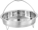 Mobestech Stainless Steel Multi Function Steaming Basket with Sturdy Rack Reusable Food Steamer Rack for Rice Cooker Dumplings and Vegetables Cooking Pot Insert