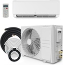 Garvee 24,000 BTU Mini Split Air Conditioner with Heat Pump, 19 SEER2, Cools Up to 1500 Sq. Ft, Energy Efficient Inverter AC with Installation Kit & Remote, Ductless AC Unit with Pre-Charged Condenser
