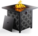 Ciays Propane Fire Pits 28″ Outdoor Gas Fire Pit, 50,000 BTU Square Fire Pit Table with Lava Rocks, 2-in-1 Fire Table with Removable Lid, CSA-Certified for Outside Patio, Parties, Backyard, Garden