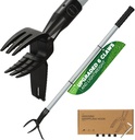 MIAOKE 6-Claw & Light Weeding Tool, 44.5” Weed Puller Tool with Foot Platform Design, Manual Stand Up Weed Puller for Lawns, Patios, Gardens Crabgrass, Dandelion Picker Without Bending or Kneeling