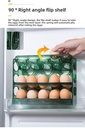 Refrigerator egg rack, refrigerator automatic rolling egg container, stackable refrigerator storage box, transparent plastic egg dispenser (3 layers)