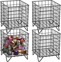 for Coffee Pods Metal Wire K Cup Brackets 4 Pcs, Coffee Capsule Cages Counter Storage Organizers Large Capacity, Office Kitchen Cafe Coffee Bar Accessories