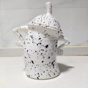 Whimsical Canister with Attitude, Tea Pot, Sassy Flour Sugar Storage Containers, Coffee Canisters with Airtight Lids, 8.89 x 6.89 x 3.93 inches
