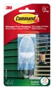 Command Outdoor Large Clear Wall Hooks, 1 Hook and 2 Command Strips, Damage-Free Hanging Wall Hooks for Hanging Outdoor Wall Decor with Weather Resistant Strips, Holds up to 4 lb