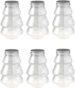 esowemsn 6PCS Clear Plastic Candy Boxes Christmas Tree Shaped Sweet Jar Christmas Favor Boxes Chocolate Treat Party Favor Jar Container Holders for Christmas Party Decorations