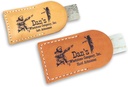 Bundle- 2 Piece Set of Genuine Arkansas Pocket Knife Sharpening Stones Whetstones 3" x 1" x 1/4" in Leather Pouches- Soft (Medium) and Hard (Fine) MAP-13A-L/FAP-13A-L