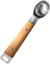 Healifty Stainless Steel Ice Cream Scoop with Handle Rust Melon Baller for Dessert Fruit and Sorbet Multipurpose Kitchen Scooper for Healthy Foods Easy to Clean Ball Maker