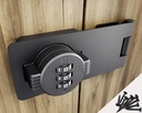 Keyless Combination Lock – 3-Digit Cabinet Door Lock with Twist Knob – Hasp Latch Password Code Lock – Zinc Alloy Security Lock for Kitchen Drawers, Cupboards, Lockers, Safes, Closets (Black)