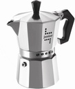 Bialetti Junior Coffee Maker, 6 Cups, Aluminum