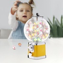 Vending Machine Candy Gumball Machine, Commercial Vending Machine, Candy Vending Machine for 0.39-1.26in Gadgets, 18.11in Height, for Game Stores, Retail Stores Vintage Style Clear, Yellow