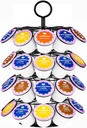 Coffee Pod Holder, K Cup Holders,Coffee Pod Storage Carousel Holder Organizer Compatible with K Cups Pods ,Spins 360-Degrees Design ,40 Pods Capacity, Round, Black