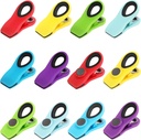12 Pack Chip Clips, Magnetic Bag Clips with Airtight Seal for Chips, Bread, Snacks, Fridge Organizer Kitchen Storage Clips Multicolor