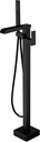 Freestanding Bathtub Faucet Waterfall Tub Filler Black Floor Mount 304 stainless steel Single Handle Bathroom Faucets with Hand Shower
