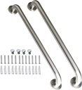 2 Pack 24 Inch Shower Grab Bar, iMomwee Satin Brushed Nickel Stainless Steel Bathroom Grab Bar Handle,Shower Balance Bar,Safety Hand Rail Support,Handicap Elderly Senior Assist Handle(1.25" Diameter)