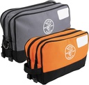 Klein Tools 55579 Zipper Tool Pouch Set, Dual Compartments, Heavy-Duty 10 x 6-Inch and 12 x 7-Inch Bags, Multipurpose Organizer for Tools and Crafts, 2-Pack